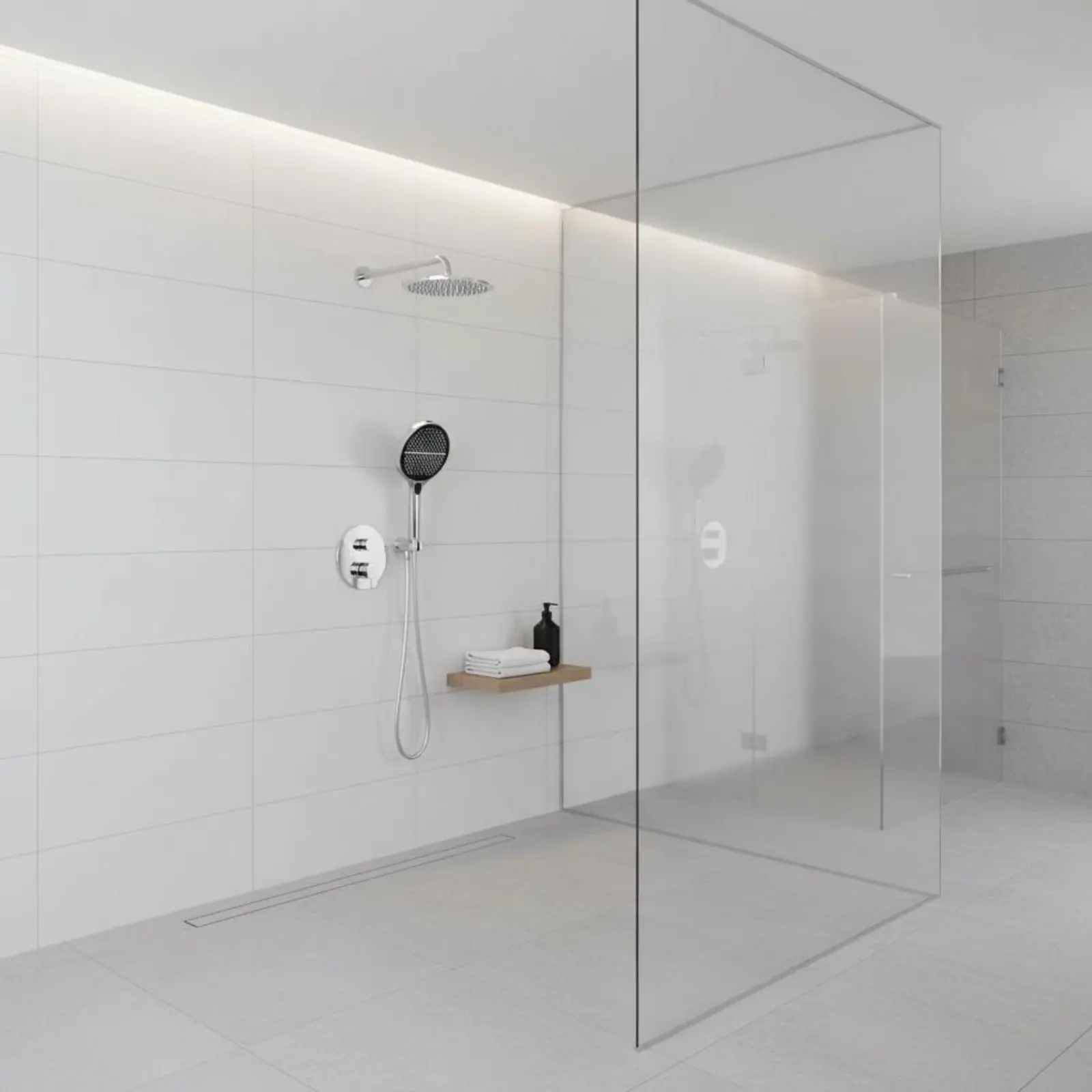 

High Pressure Handheld Shower Head Full Physique Coverage Rain Shower Head Handheld Spray Combo Bathroom Fixture Single-Button