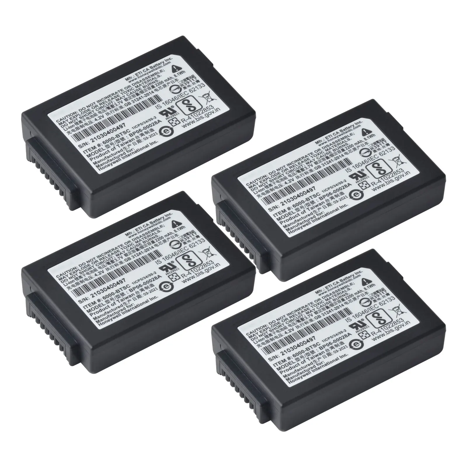 BP06-00028A 2200mAh Rechargeable Battery, Barcode Scanner PDA for Honeywell Dolphin 6100 6110 6500 6510, ScanPal 5100 6000-BTSC