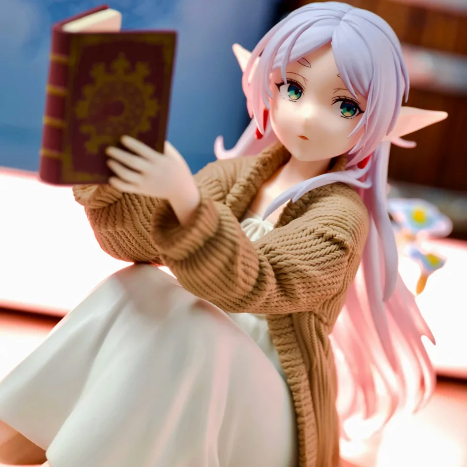 12cm frieren além do fim da jornada frieren anime figura desktop bonito noite-terno frieren figura de ação estatueta modelo boneca brinquedos