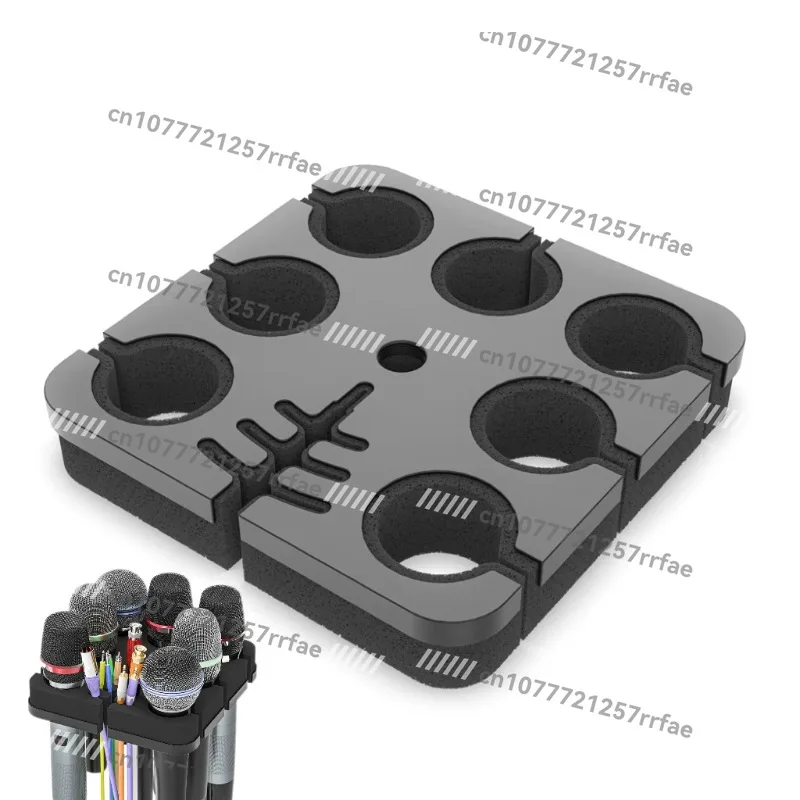 

Microphone holder 7-position storage bracket Universal wired wireless microphone holder Expansion rack Protective shelf