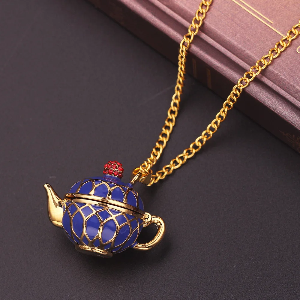 Europe And The United States Fashion Enamel Porcelain Grain Mark Necklace Flagon Pendant Temperament All-match Jewelry