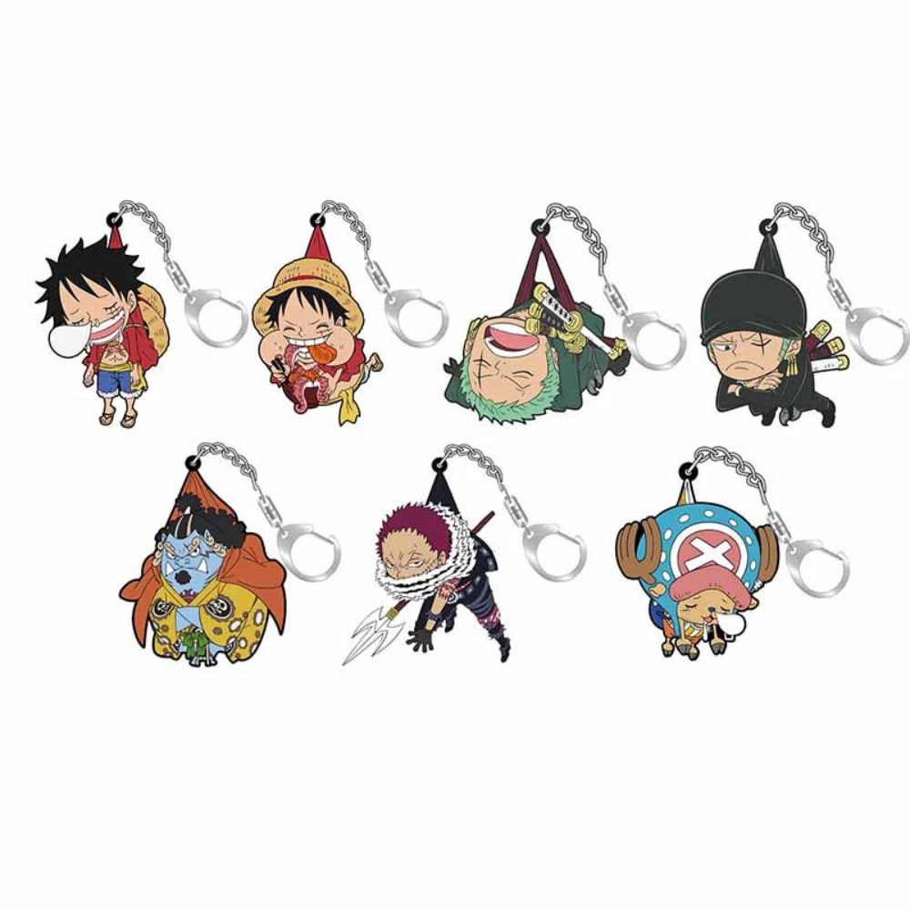 Anime ONE PIECE Keychain Cartoon Figure Monkey D Luffy Roronoa Zoro Acrylic Badge Pendant Keyring Kawaii Jewelry Accessories