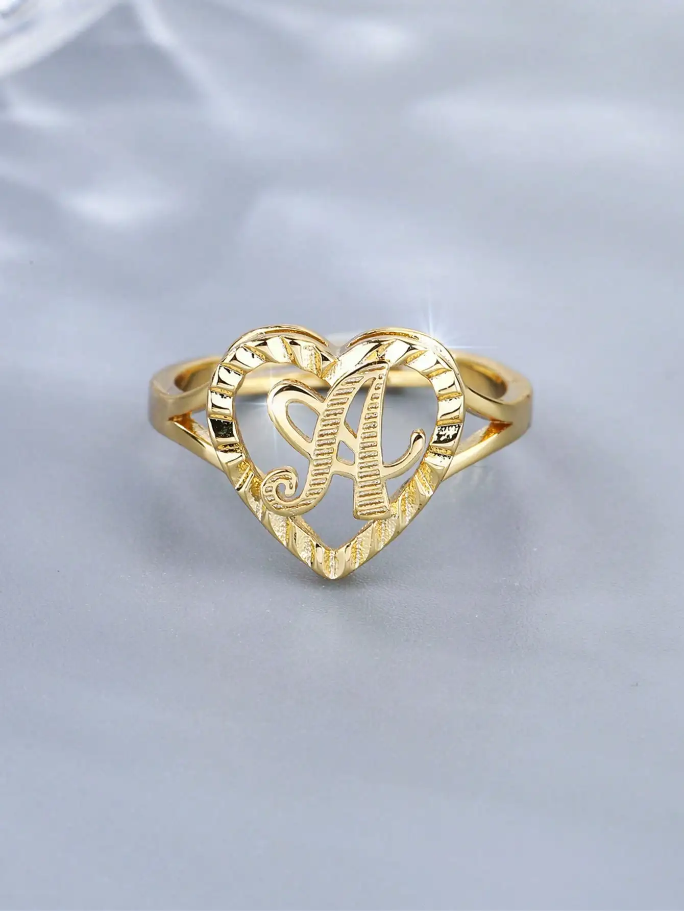 Vintage Adjustable 26 Letter Couple Ring