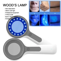 NEW Woods Lamp Skin Analyzer For Skin UV Magnifying For Beauty Facial Testing Wood Lamp Light Skin Analysis Detection Skin Care