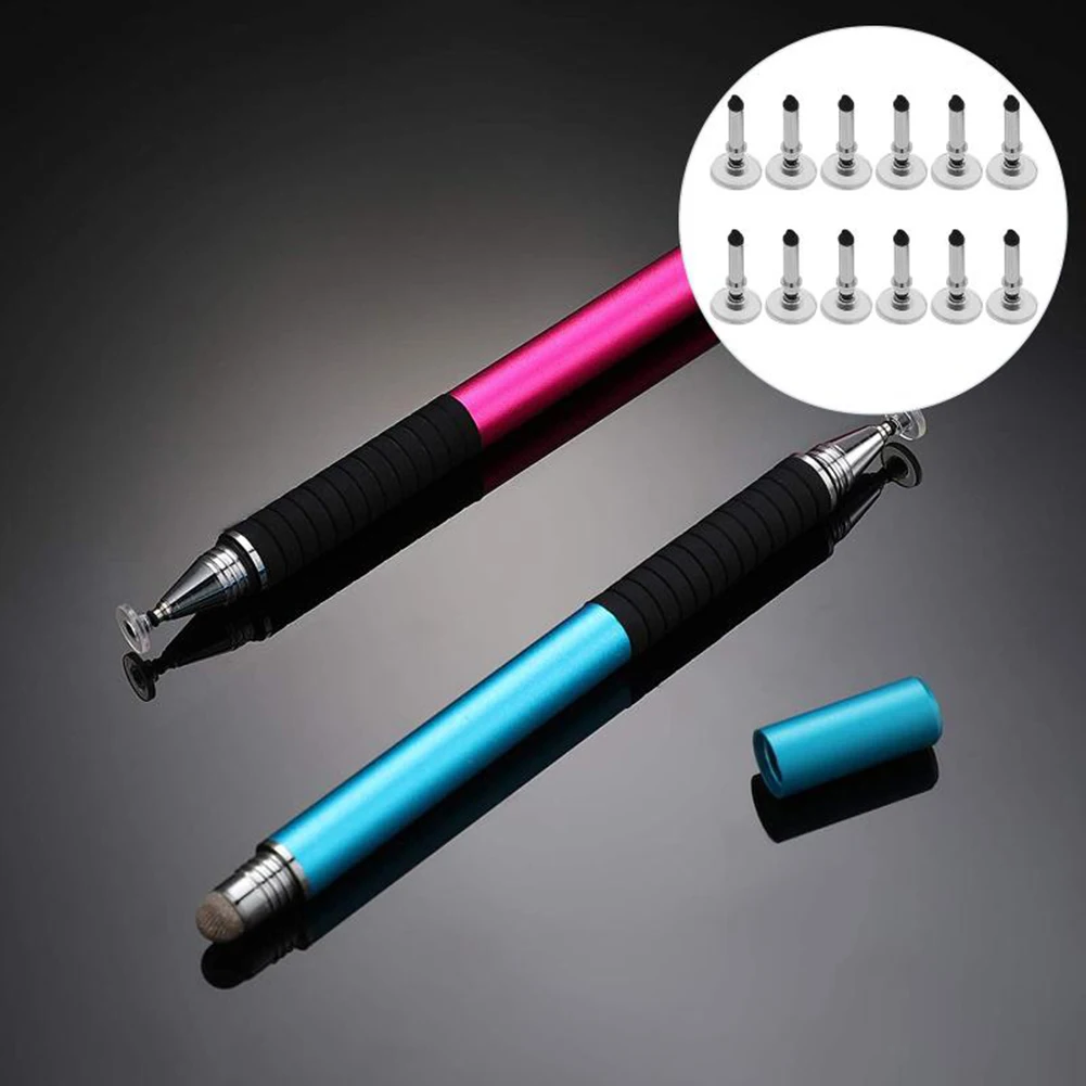 12 PCS Universal Stylus Tips Replacement Tips Passive Stylus Pen Disc Silicone Touch Screen Pen Nibs for Capacitive Touch Screen