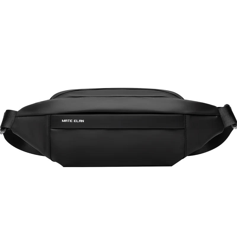 

MOYYI Oxford Men Fanny Pack Waterproof Multi-layer Travel Leather Crossbody Bag Stylish Zipper 7.9 Inch IPad One Shoulder Bag