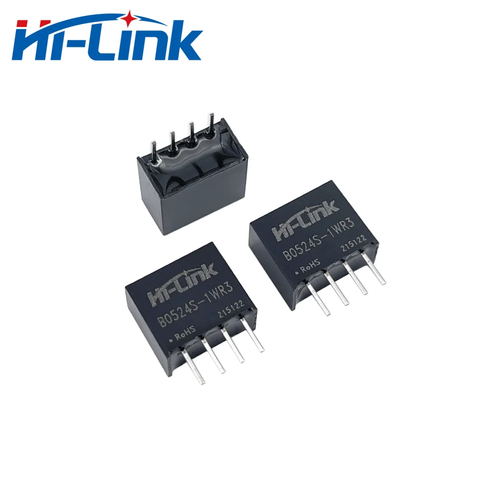 Hilink  2pcs/Lot B0524S-1WR3 5V to 24V 42mA 1W DC DC Isolated Power Supply Module High efficiency Low Ripple Household