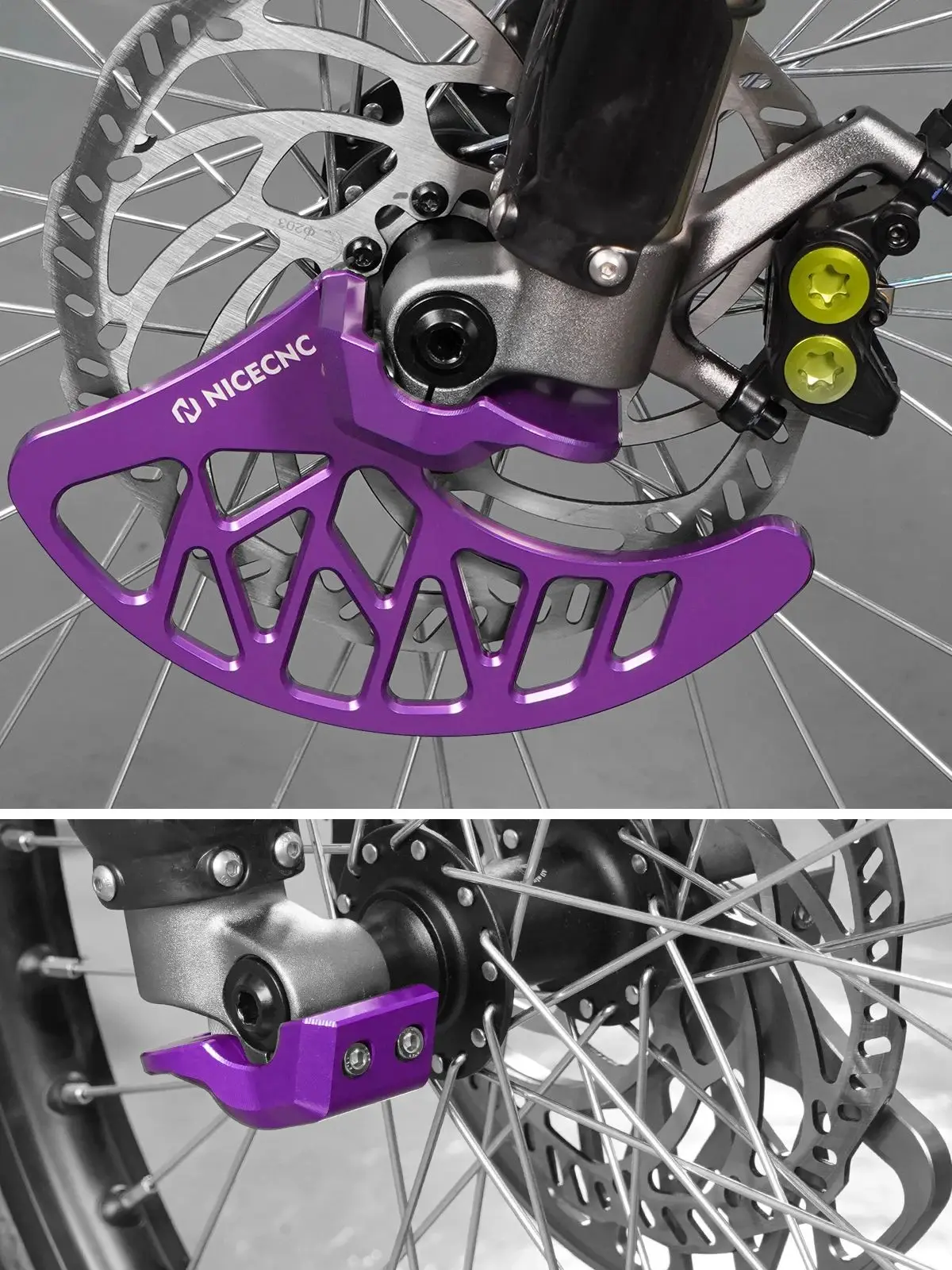 AliExpress NICECNC 2025 For Surron Light Bee X Front Brake Disc Guard Front Fork Lower Leg Cover Kit For Surron Light Bee S L1E Electric Dirt Bike