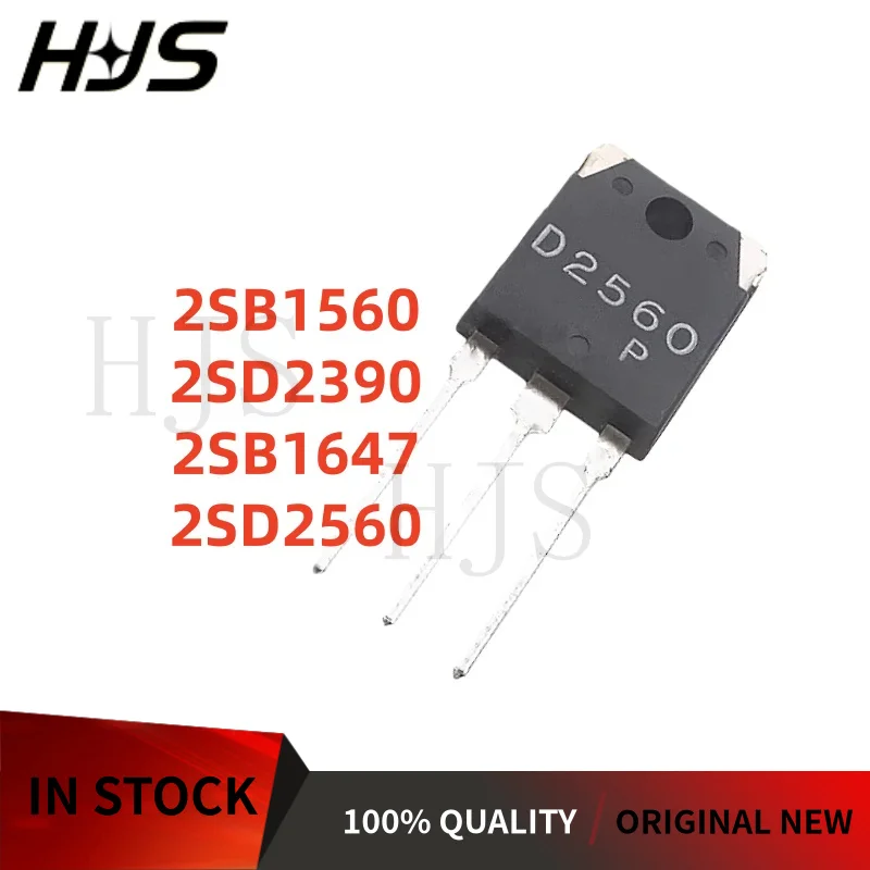 5 Pçs/lote NOVO 2SB1560 2SD2390 2SB1647 2SD2560 B1560 D2390 B1647 D2560 TO-3P Transistor de Potência