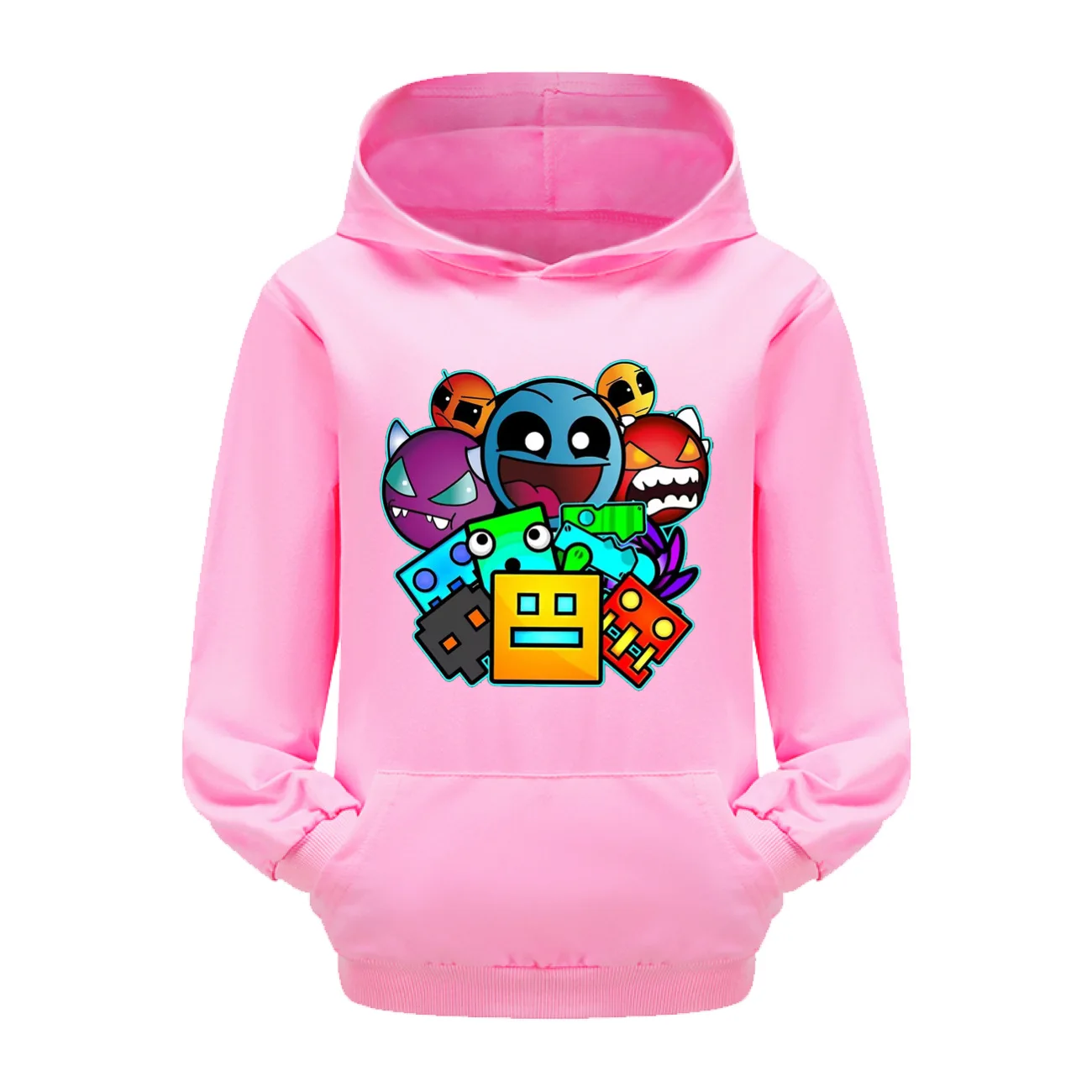 Moletom infantil Geometry Dash, Moletom masculino, Pulôver feminino, Cartoon Tops, Jumpers casuais, Roupas de moda, 3038