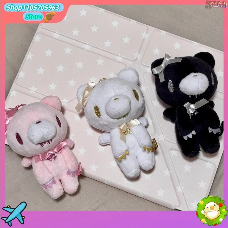 Image of Gloomy Bear Bandengel Blutiger Bär Anhänger Rosa Niedliche Plüschpuppe Taschen-Schlüsselanhänger Cartoon Hängeornament Fan-Sammlerstück Geschenk