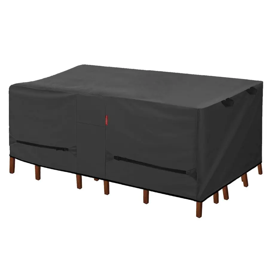 

Чехол для садового стола, водонепроницаемый, для обеденного стола и стульев, прямоугольный, 86 x 44 дюйма, черный