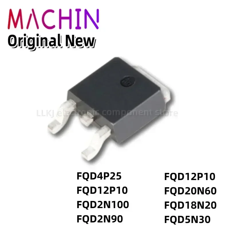 1pcs FQD4P25 FQD12P10 FQD2N100 FQD2N90 FQD12P10 FQD20N60 FQD18N20 FQD5N30 TO252 MOS Fet.