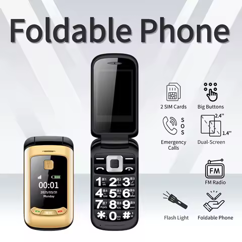 Affordable Retro Flip Cute Phone SOS Dial Speed Di...