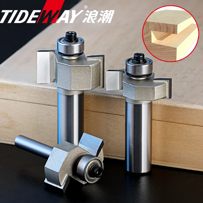 Tideway Woodworking Router Bits Ball T-Cutter Slotting Grooving Tool Splitting Trimming Slot Milling Cutters