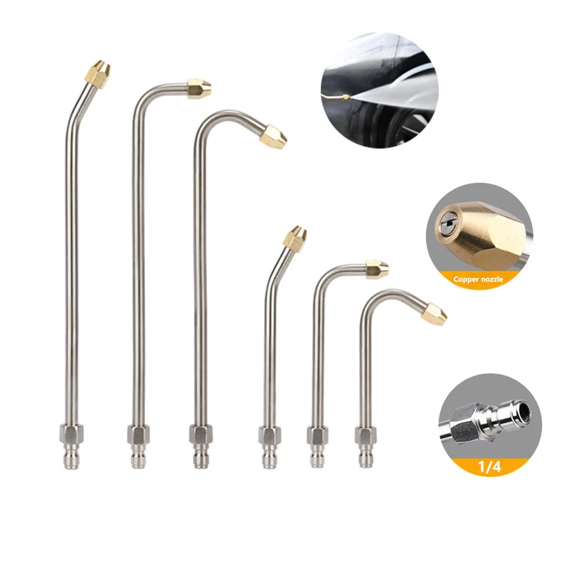 

30°/90°/U Shape High Pressure Water Gun Nozzle 1/4" Quick Connect Spray Tool for Car Washing Cleaning Fits Most Pressure Washers