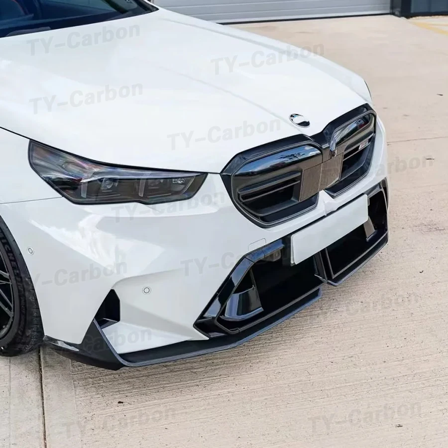 Dry Carbon Fiber Car Front Bumper Lip Spoiler for BMW 5 Series G90 G99 M5 2025+ Racing Front Lip Chin Apron Body Kits