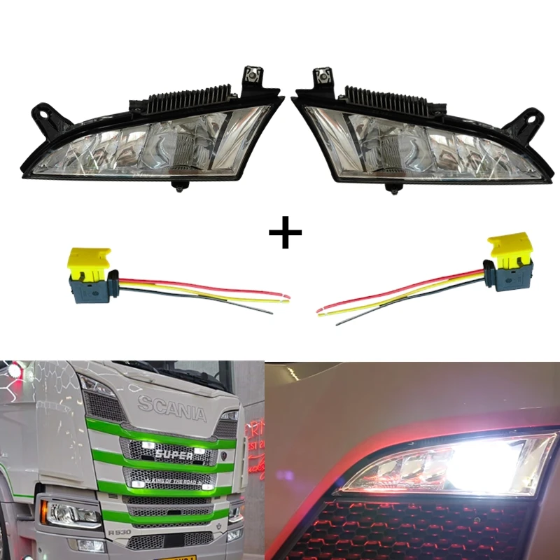 

1Pair LH+RH Fog Panel Lights for Scania truck R650 S730 S500 For Scania S series R series OEM 2552712 2552711