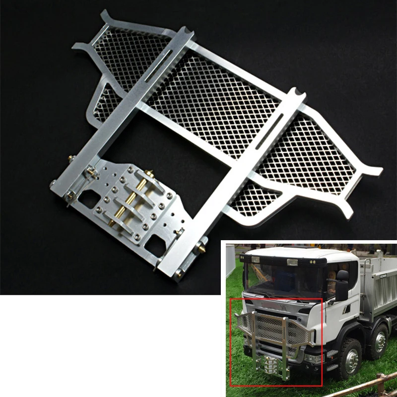 LESU Metal Front Bumper For Tamiyay Dumper RC 1/14 Tractor Truck Diy Outdoor Toys TH02311