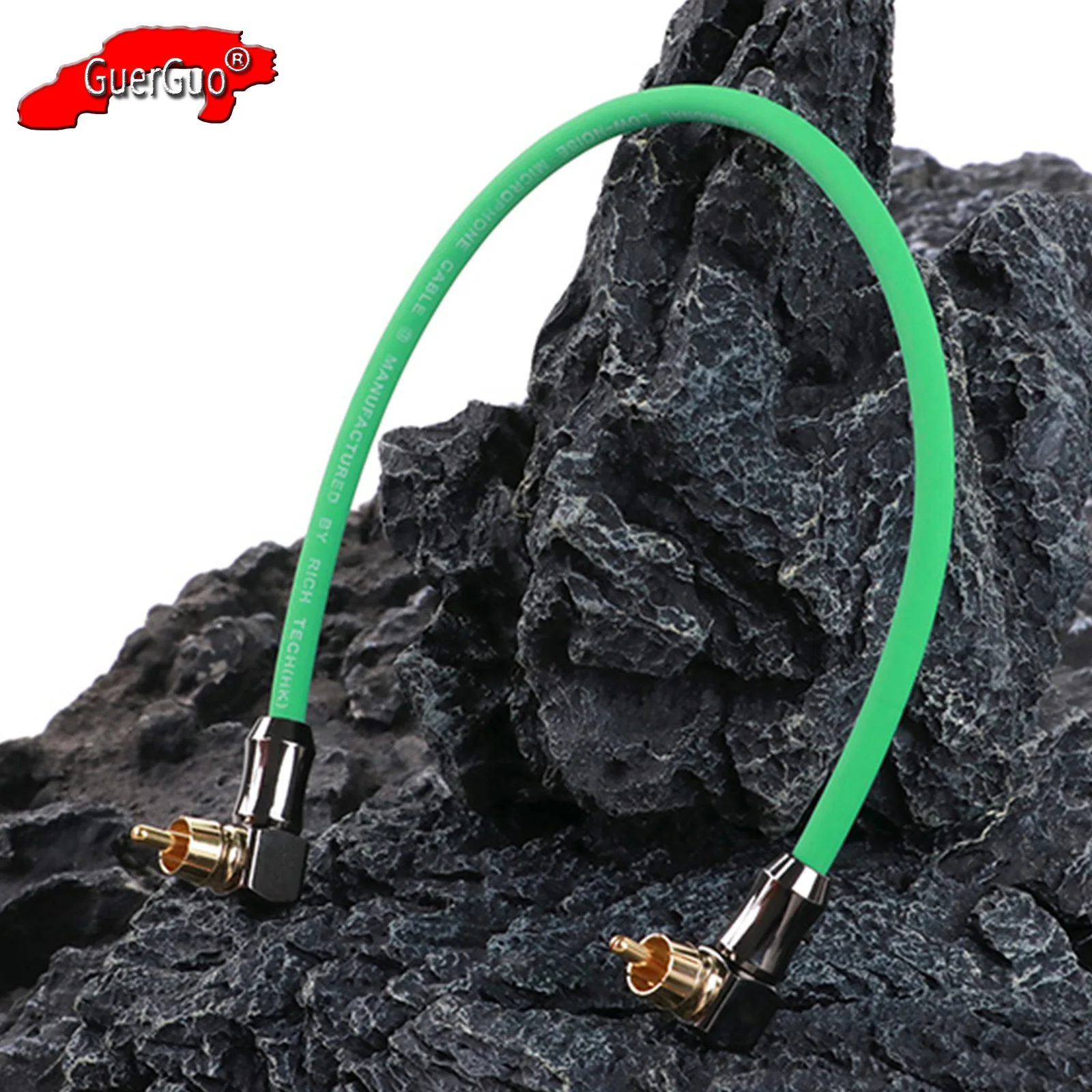 Right Angle RCA Cable,RCA Male to RCA Male Stereo Audio Extension Cord for Home Theater Subwoofer Amplifier Hi-Fi System Speaker