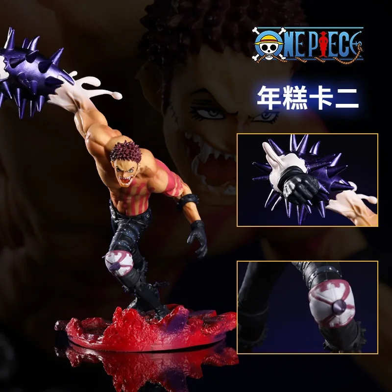 

21cm One Piece Anime Figure Charlotte Katakuri Action Figures toys model statue Collection Desktop decoration Pendant Kids Gifts