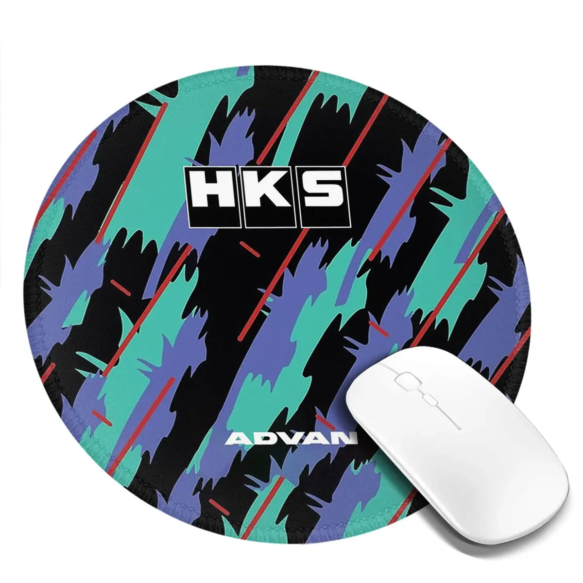 

HKS Advan JDM Round Mouse Pad Computer Keyboard Mouse Mat Gaming PC Desk Mat Office Table Mats