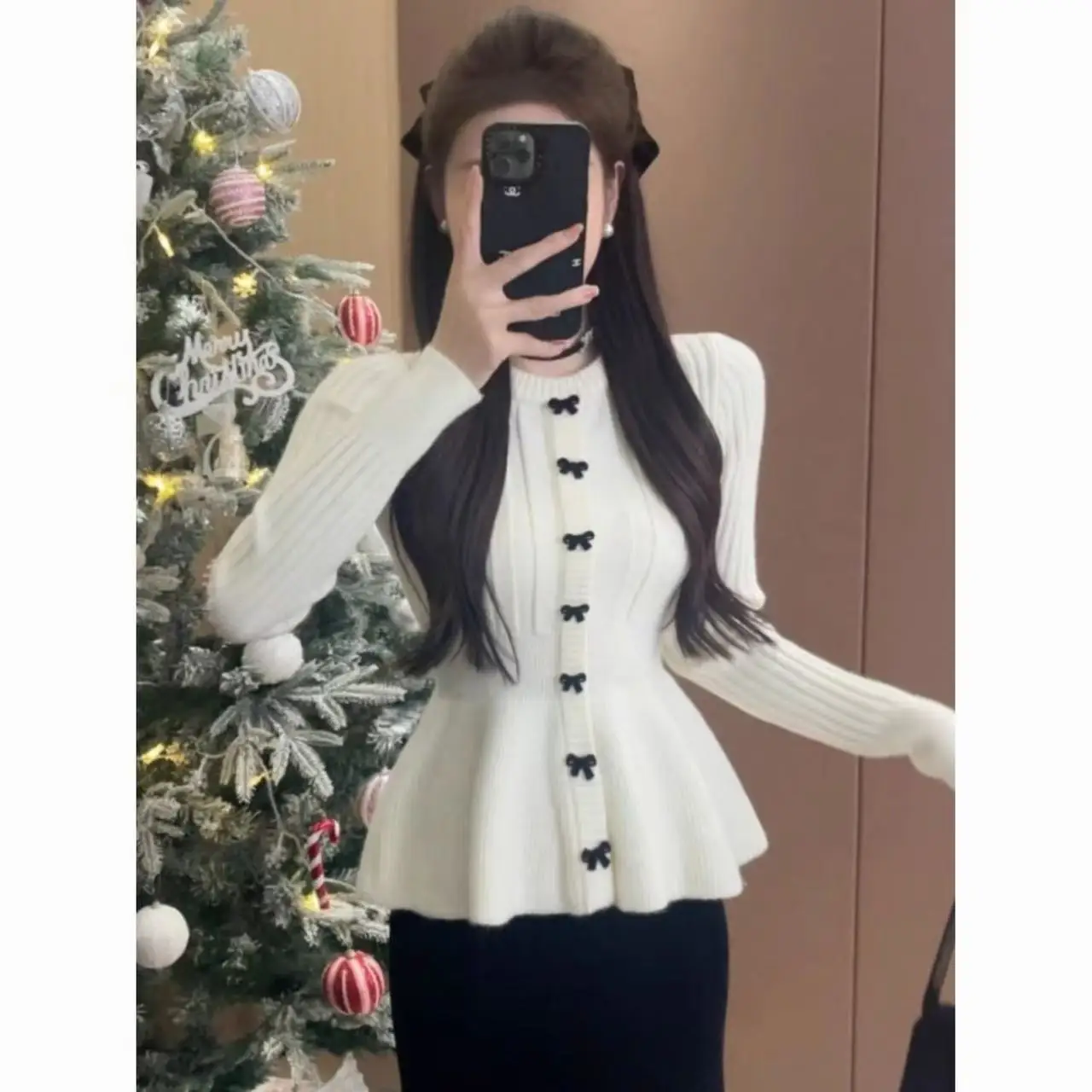 High Quality New Ruffles Autumn Winter Clothes Women Sweaters Solid Korean Fashion Sweet Pull Femme Elegant Vintage Pullovers