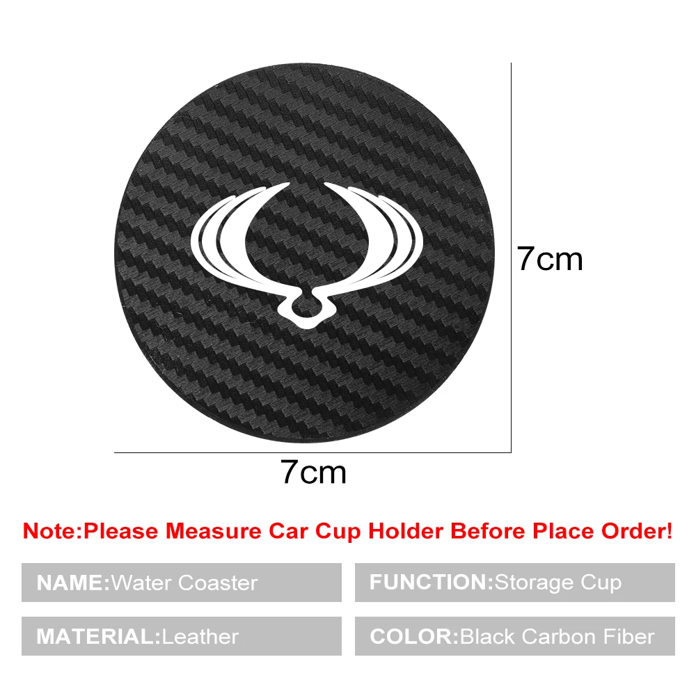 2Pcs Car Coaster Water Cup Anti-slip Pad Auto Accessories For Ssangyong Kyron Rexton Musso Grand Korando 2021 Actyon Sport 2022