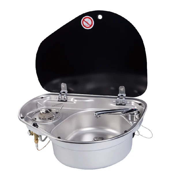 

High Quality One-Burner Gas Hob Sink Combo Special Model For RV Motorhome Caravan Campervan Boat Yacht-525*425*150mm
