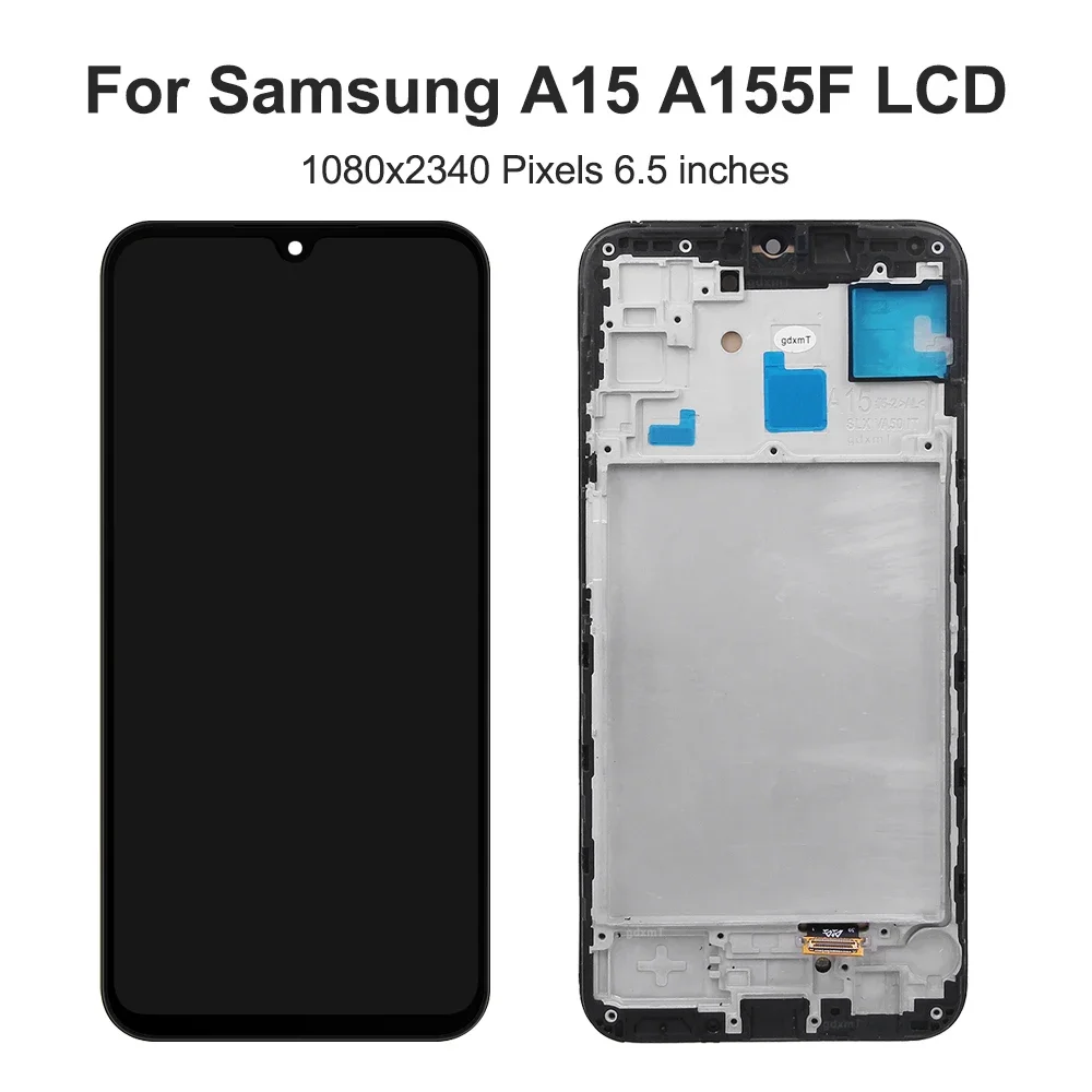 A15 For Samsung 6.5''For AMOLED A155 A155F A156 A156B LCD Display Touch Screen Digitizer Assembly Replacement