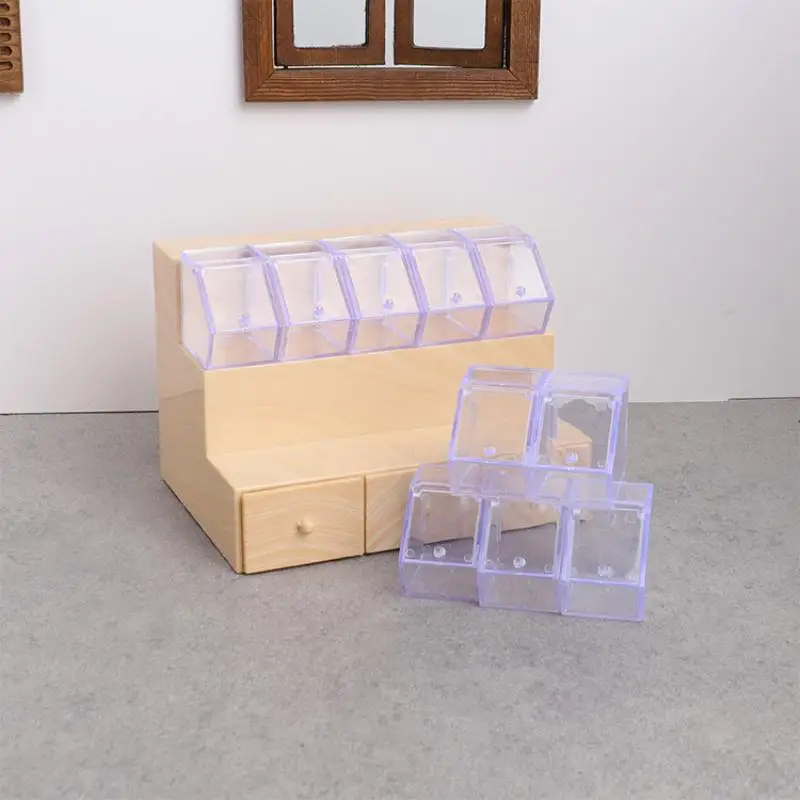 Dollhouse Miniature Supermarket Scene, 1/12 Scale Simulation Storage Display Rack with Lollipop Pretend Play Set