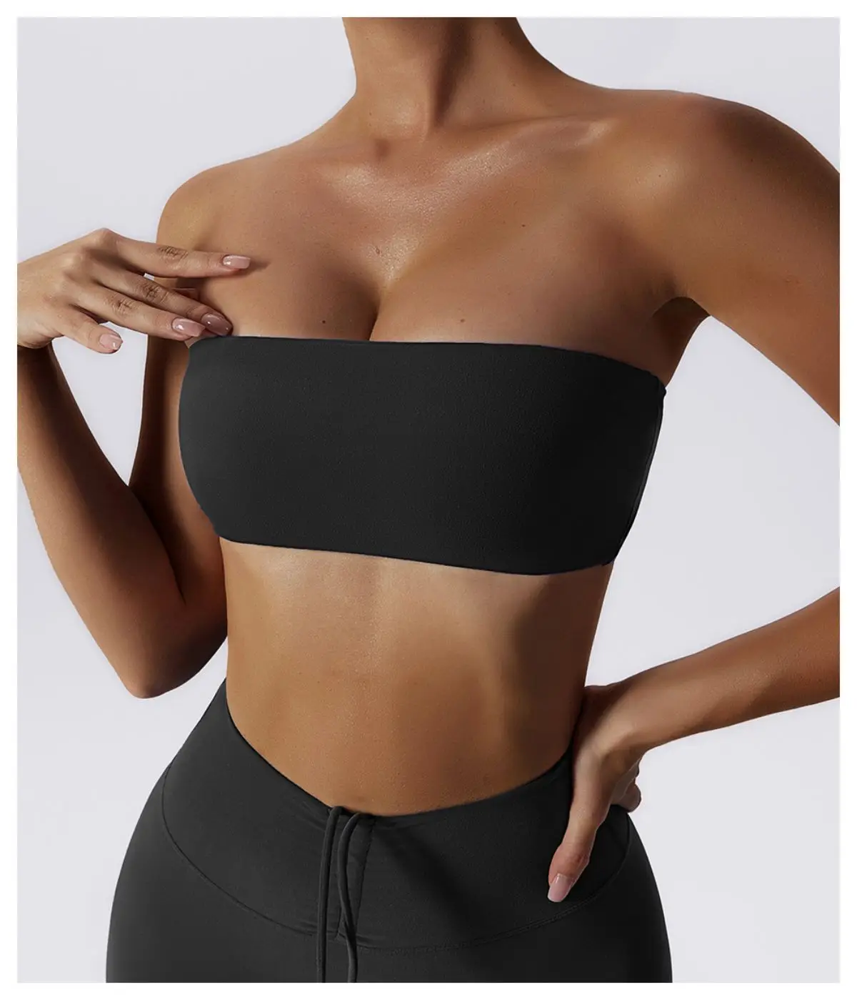 Sommer Trägerloser Sport-BH für Damen, Schnelltrocknende Yoga-Kleidung, Damen Tube Top Fitness Brustwickel-Unterwäsche, Workout-BH für Frauen – Detail 21