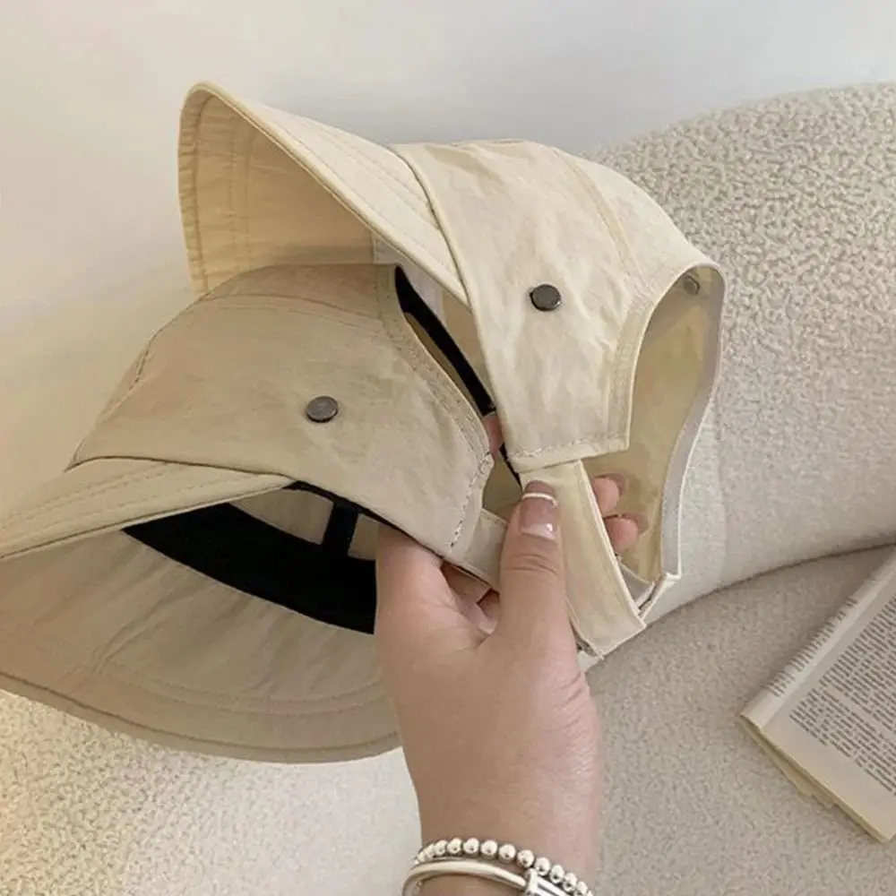 New Fashion Wide Brim Sun Hat Summer Anti-UV Foldable Fishing Hat Outdoor Pocket Design Sunscreen Baseball Cap