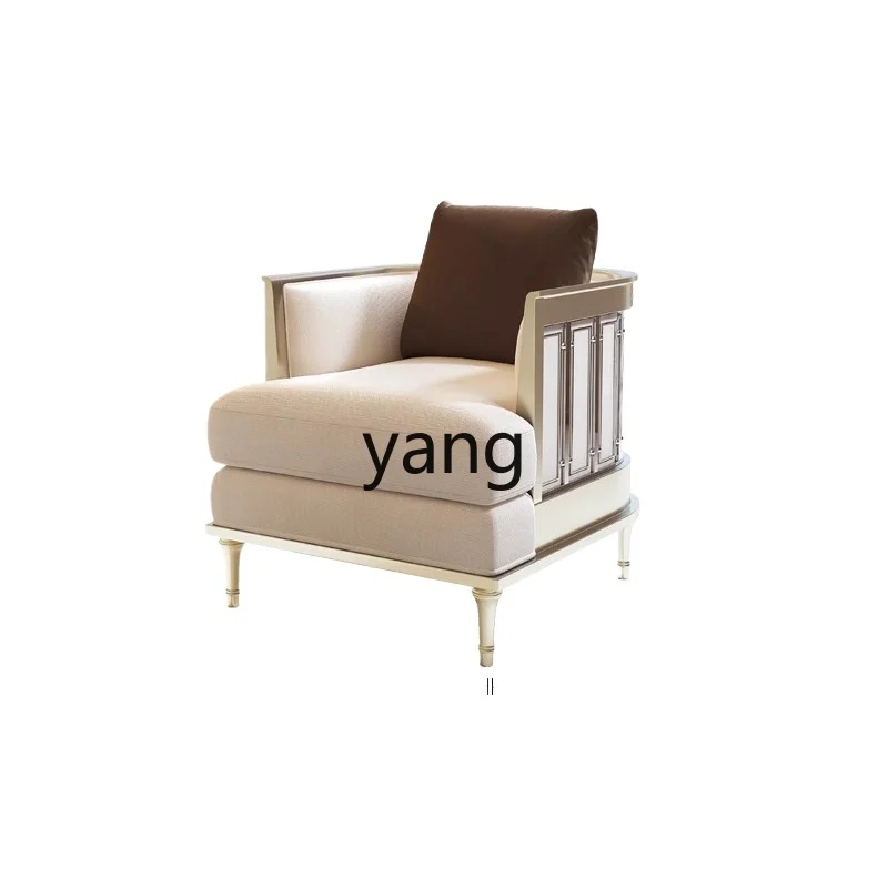 LMM light luxury living room fabric combination solid wood sofa