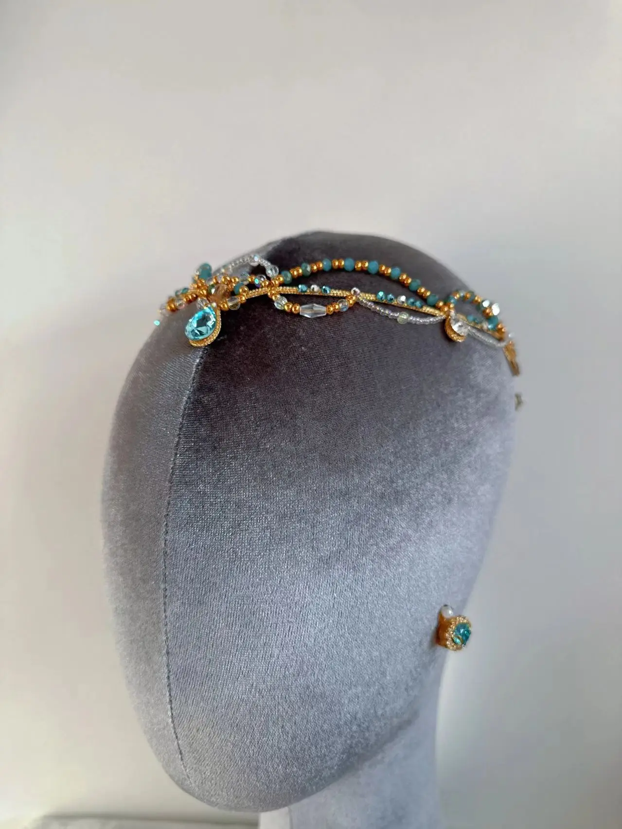 

Балетный вариационный головной убор, пиратская цепочка на лоб, одежда на лоб Bluebird, сценический головной убор, изготовление вручную на заказ