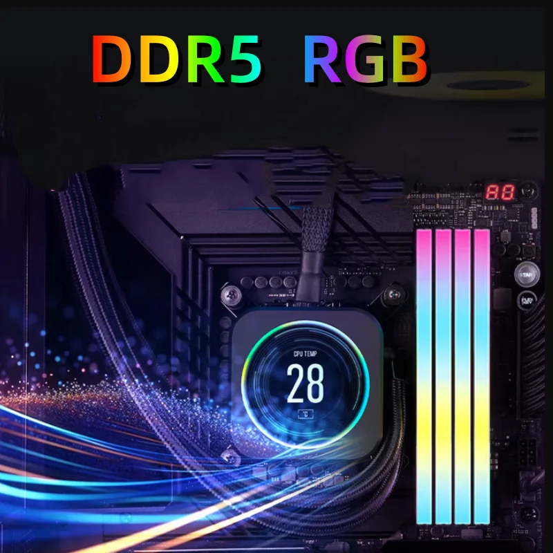 Corsair DDR5 RGB RAM Vengeance RGB SL يدعم XMP 3.0 DDR5 6400MHz 32GB (16GBx2) وحدة ذاكرة مكتبية الذاكرة البيضاء