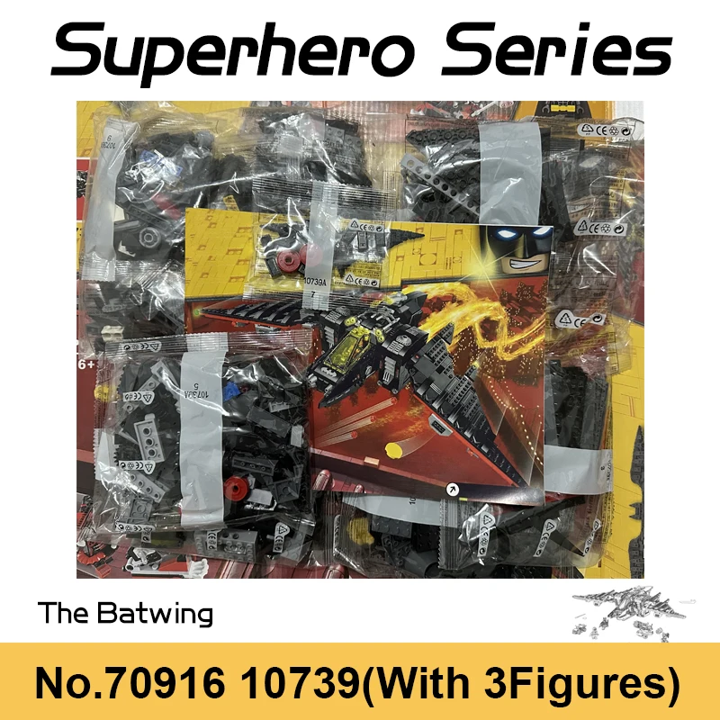 

1053 шт., серия супергероев, строительные блоки с крыльями летучей мыши, летучая мышь, киноистребитель, колесница, самолеты, кирпичи, игрушки для мальчиков, рождественские подарки 10739
