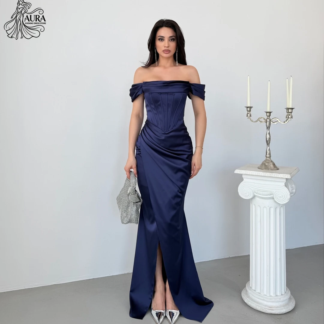 Aura Satin Prom & Wedding Reception Dress