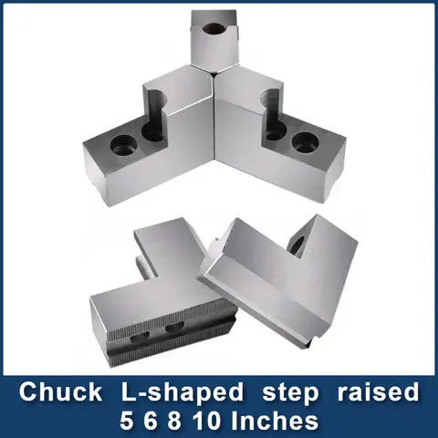 척 L자형 스텝 올려진 부드러운 발톱 원시 발톱 6 8 10인치 120도 날카로운 각도 내부 지지대 포지티브 역방향