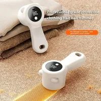 2-in-1 Clothes Shaver Fabric Lint Remover Electric Fluff Portable Usb Rechargeable Fur Ball Trimmer Digital Display Household