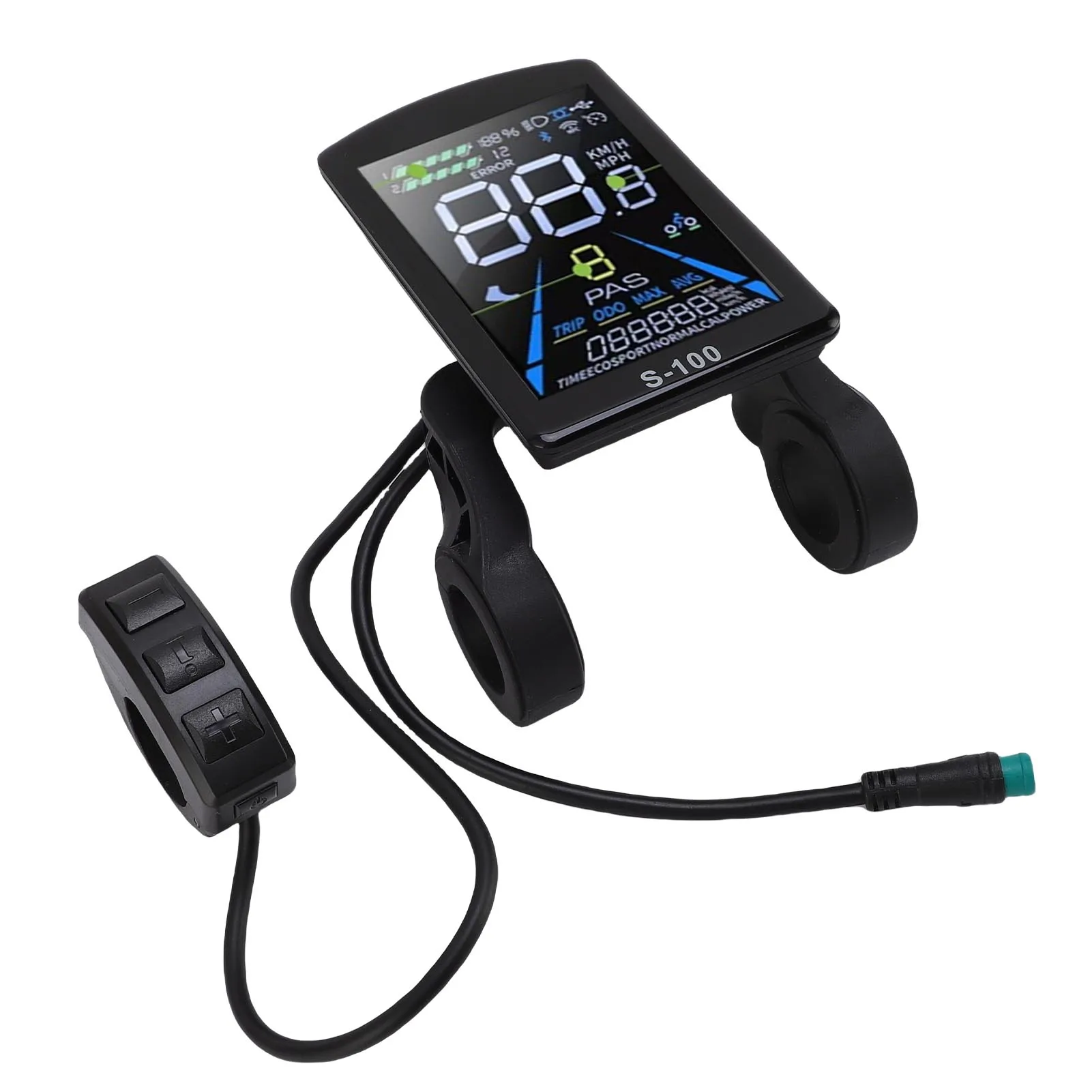 

ЖК-дисплей для электровелосипеда, 5-жильный водонепроницаемый кабель, цветной экран, ЖК-дисплей-панель для скутера