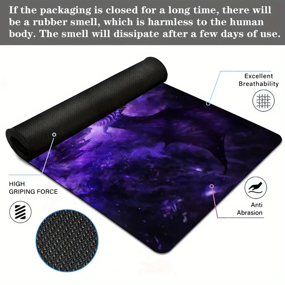 Fantasy dragon tema grande tappetino per mouse tappetino da scrivania tappetini da gioco antiscivolo durevoli accessori per uffici tastiera tappetino per mouse maus pad