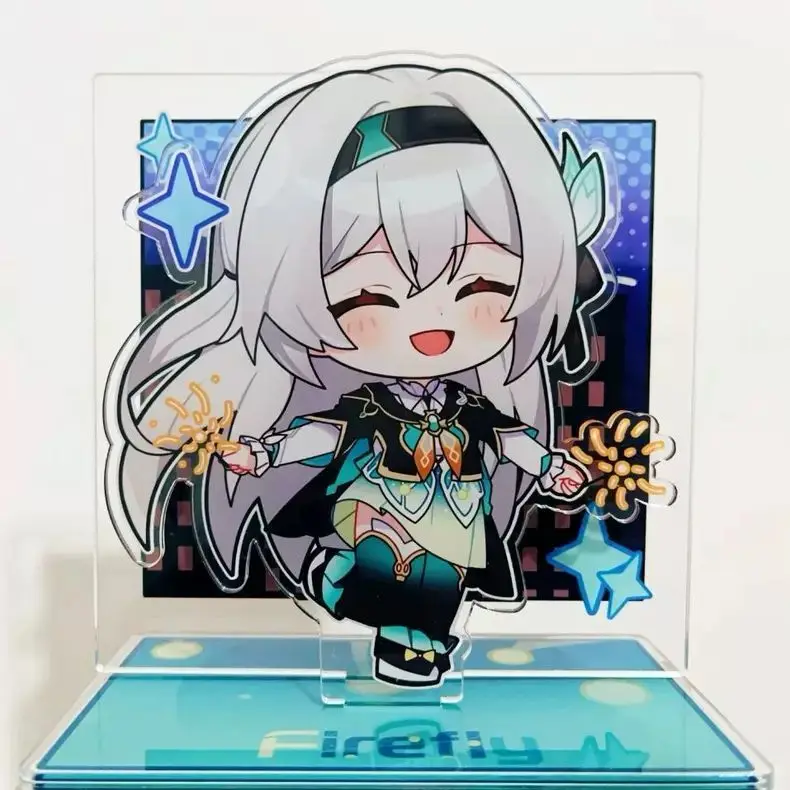 New Firefly Acrylic Stand Figure Honkai: Star Rail Game Peripherals Cute Q Version Delicate Children's Room Desktop Ornament