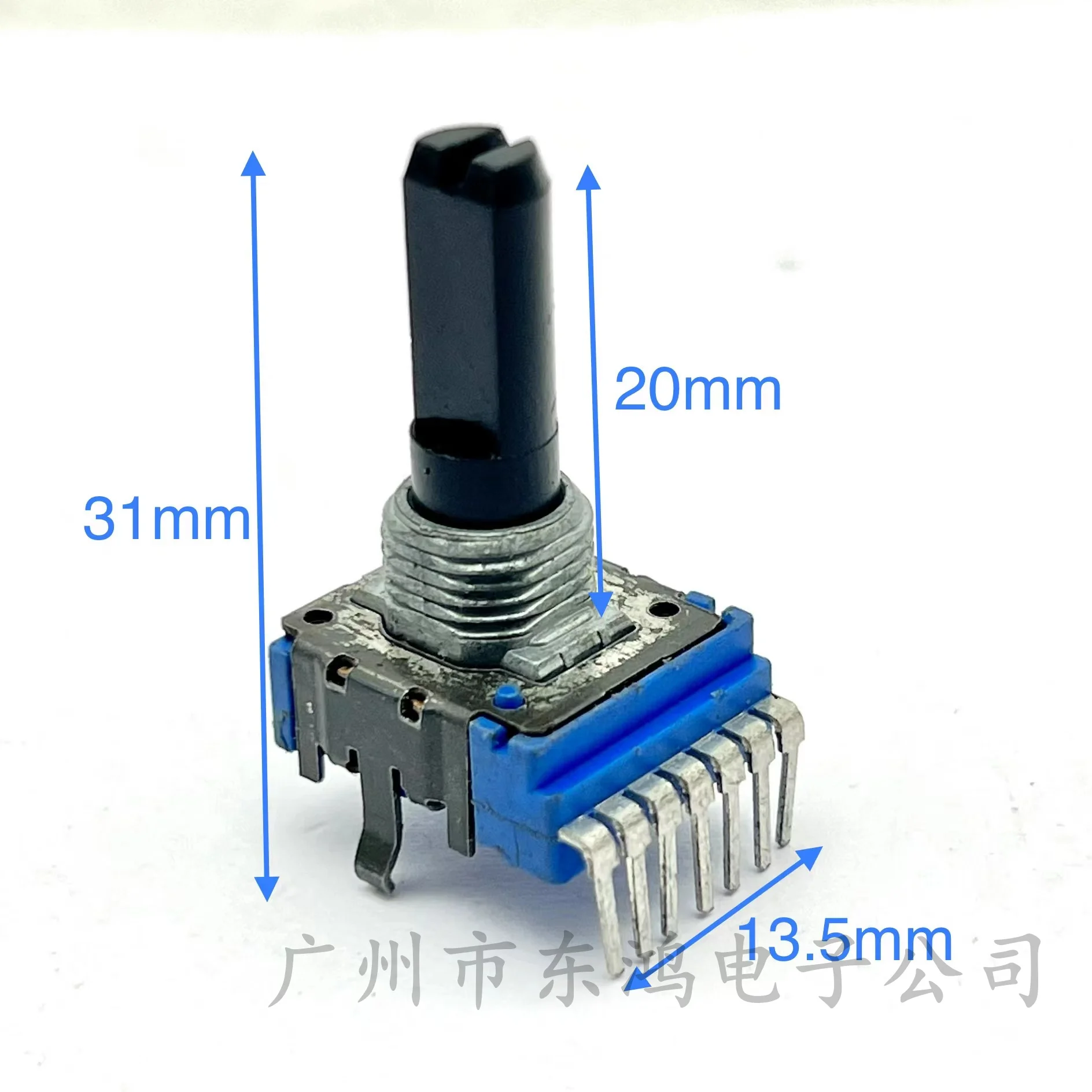 Oxidation 1 pcs. Taiwan Fuhua FD RK14 potentiometer 7 pin with midpoint 104MN shaft length 20MM