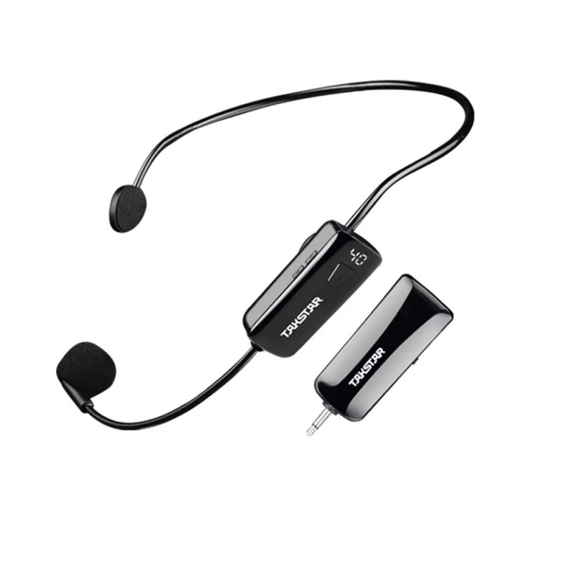 

TAKSTAR HM-200W Wireless Headworn Microphone Rechargeable UHF Headset Wireless Microphone Professional Wireless Mic&Receiver Set