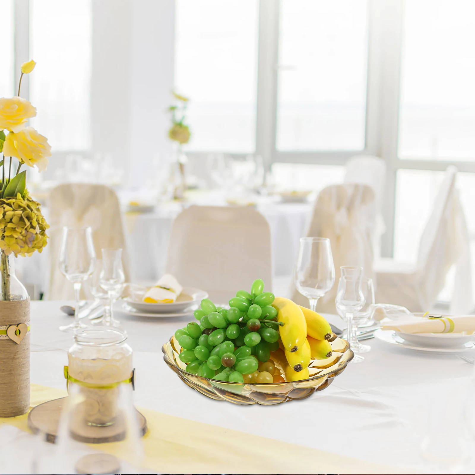 

Embossed Fruit Tray Ps Snack Serving Plate For Home Picnic Candy Dessert Nut Container Storage Bowl Appetizer Dish Fruit