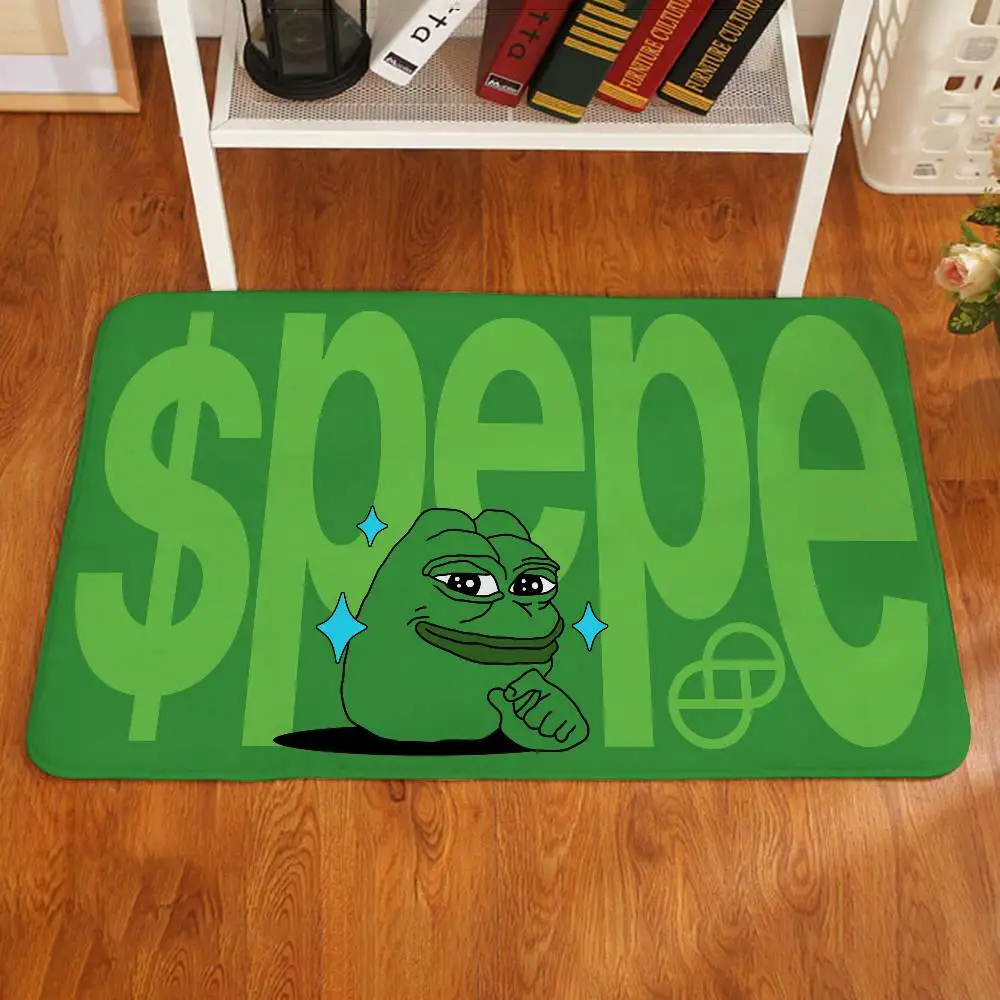 P-Pepe الحزين الضفدع الكلمة حصيرة الحمام ماصة حصيرة بسيطة باب الأوساخ مقاومة حصيرة المنزل المطبخ حصيرة القدم حصيرة دخول حصيرة #4