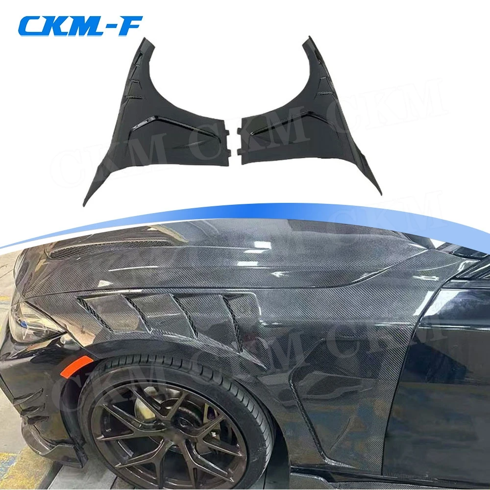 

for BMW 4 Series G22 G23 2019-2024 Real Carbon Fiber Car Front Bumper Side Fender Fin Splitters Spoiler FRP Body Kit Accessories