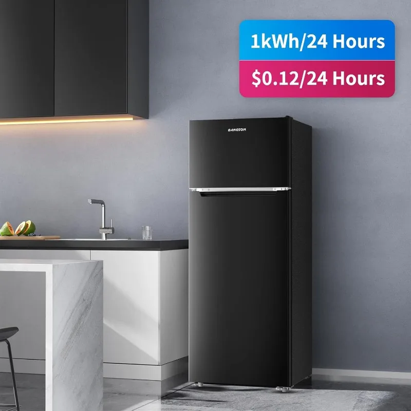 Холодильник BANGSON 7,7 куб. футов с морозильной камерой, холодильник квартирного размера с морозильной камерой, 2 двери, 5 настроек, регулируемая температура