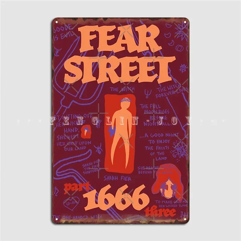 Fear Street Part 3: 1666 Poster Metal Plaque Pub Living Room Customize Mural Painting Tin Sign Posters